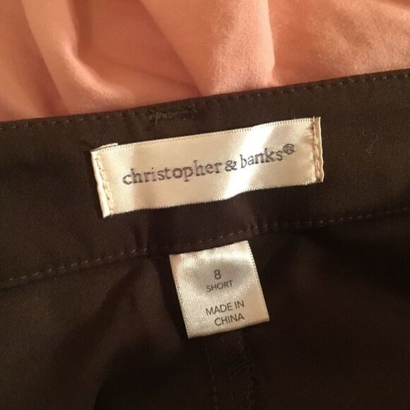 NWOT. Christopher Banks Women’s Sz 8S Brown Straight Leg Slacks - Picture 9 of 11